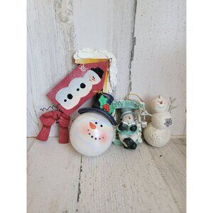 Snowman ball happy holidays‎ variety ornament Xmas set unique